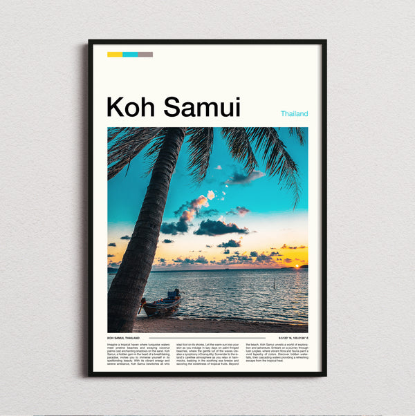Koh Samui - Sunset Through The Palms - Travel Print
