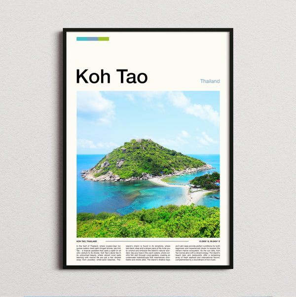 Koh Tao - Nang Yuan Sandbar - Travel Print