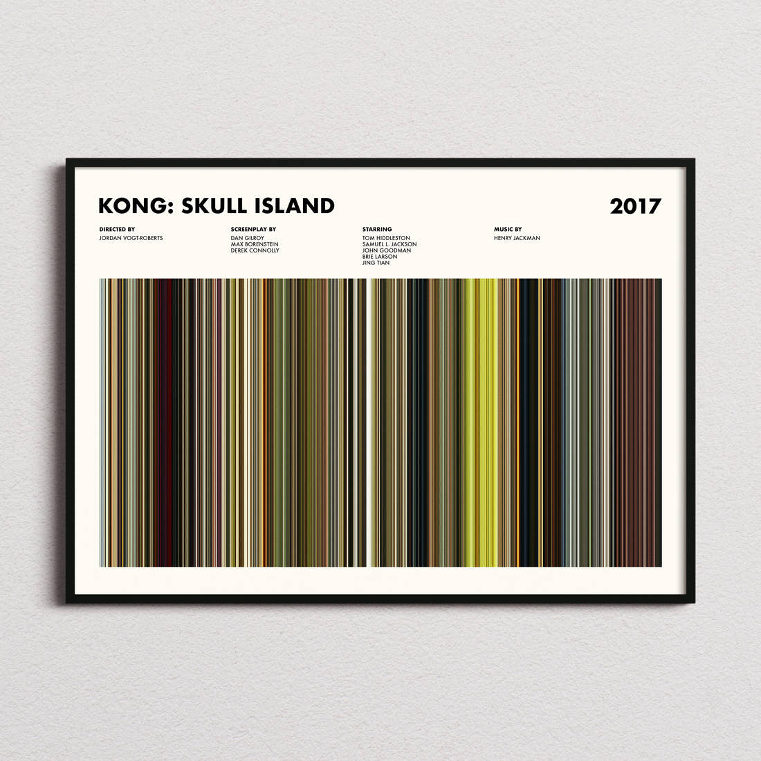 Kong: Skull Island Movie Barcode Poster