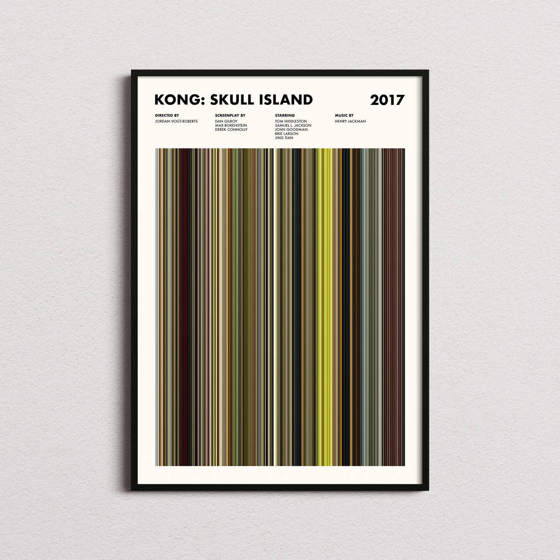 Kong: Skull Island Movie Barcode Poster