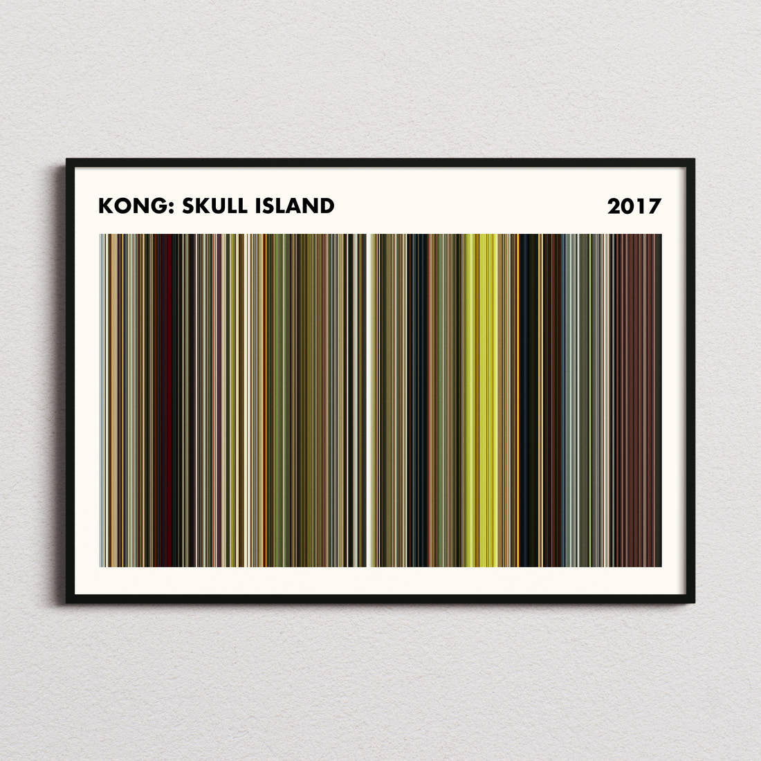 Kong: Skull Island Movie Barcode Poster - Simplified