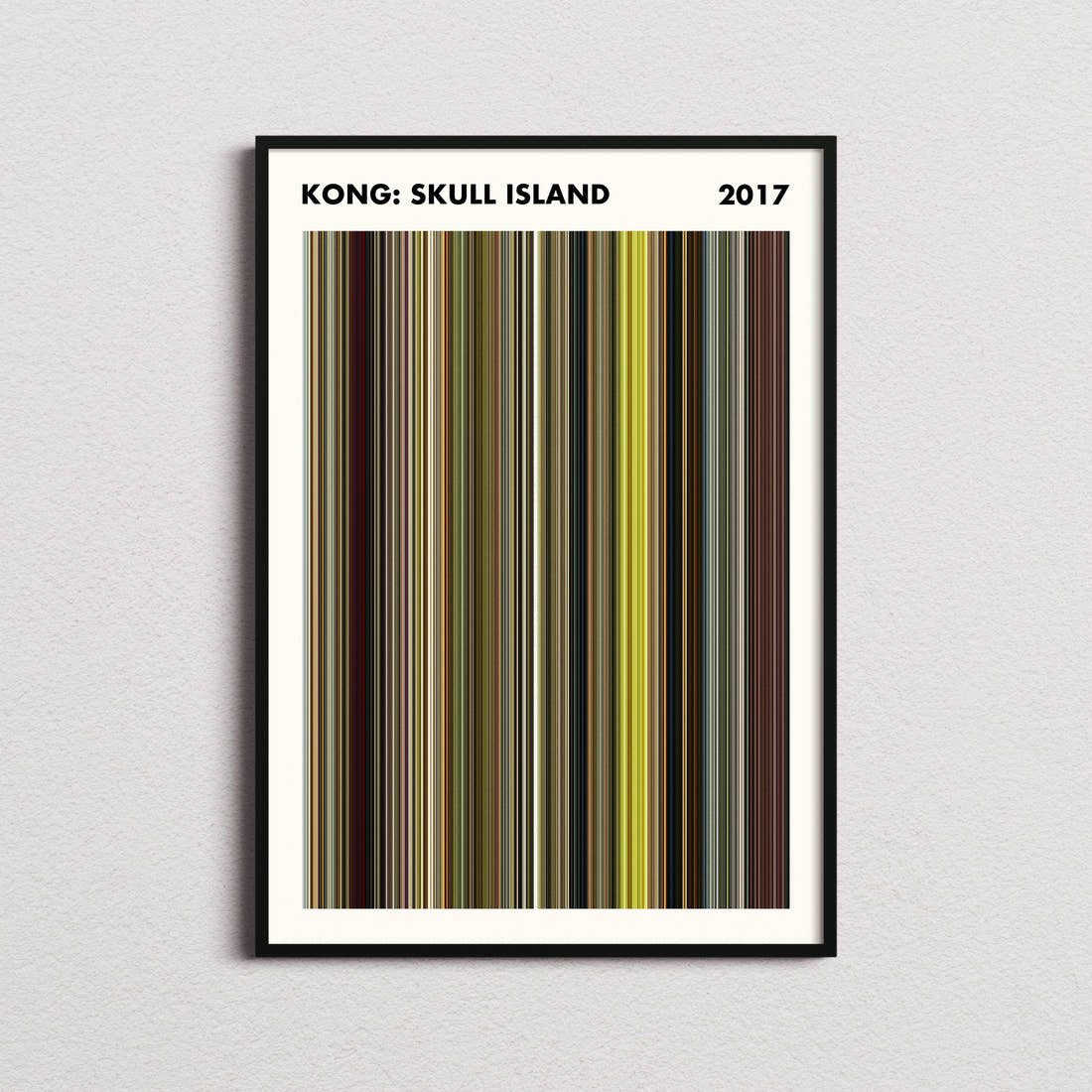 Kong: Skull Island Movie Barcode Poster - Simplified