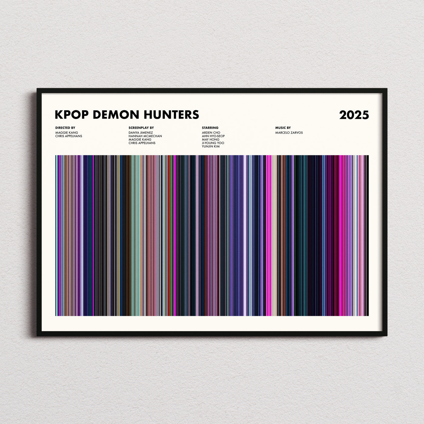 KPop Demon Hunters Movie Barcode Poster