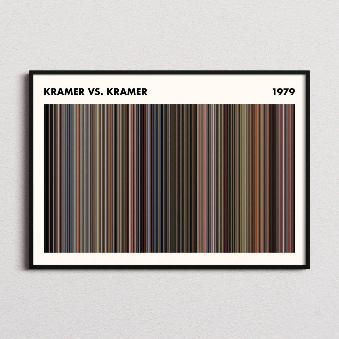 Kramer vs. Kramer Movie Barcode Poster - Simplified