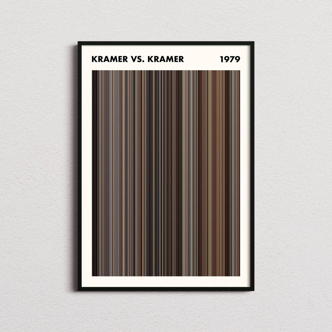 Kramer vs. Kramer Movie Barcode Poster - Simplified