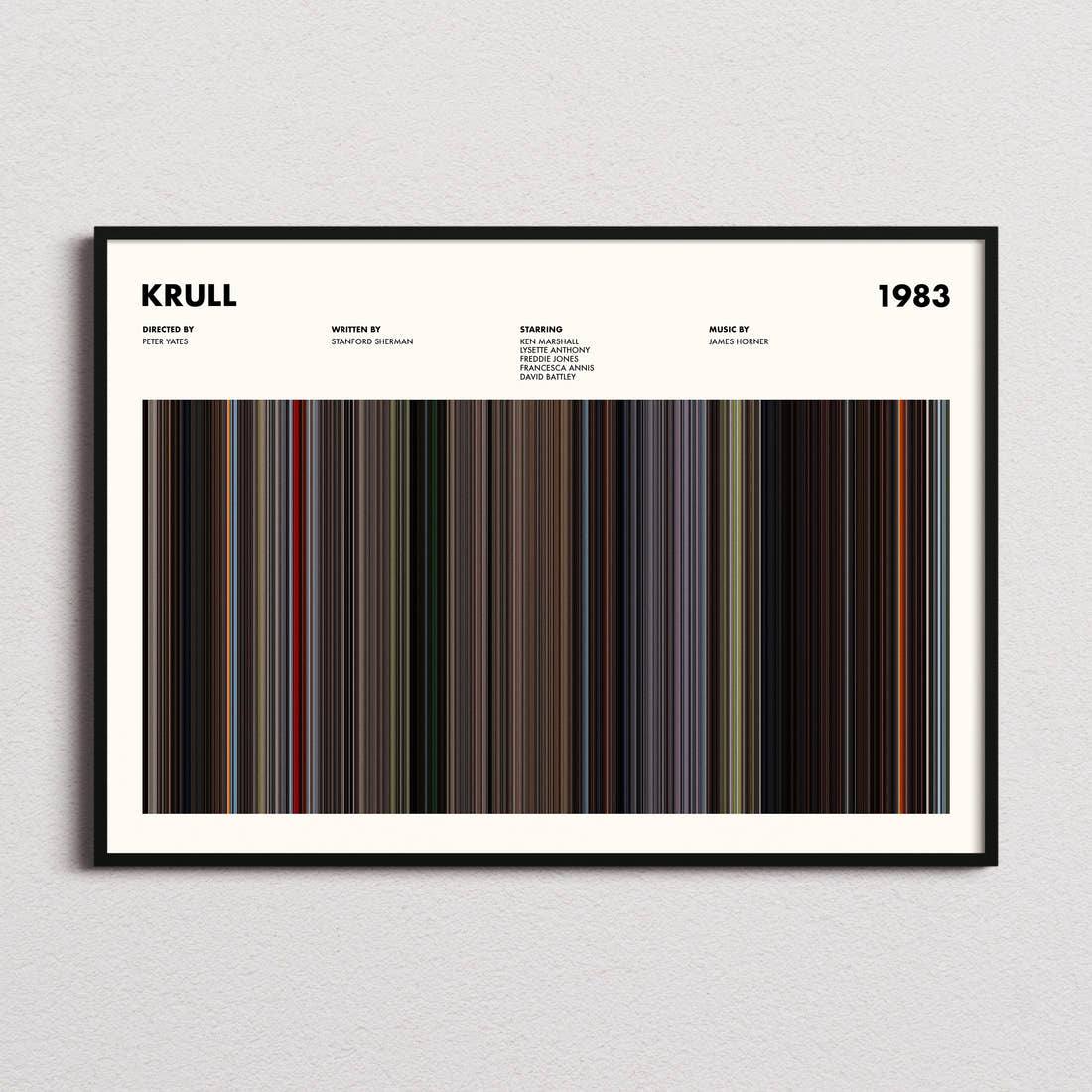 Krull Movie Barcode Poster