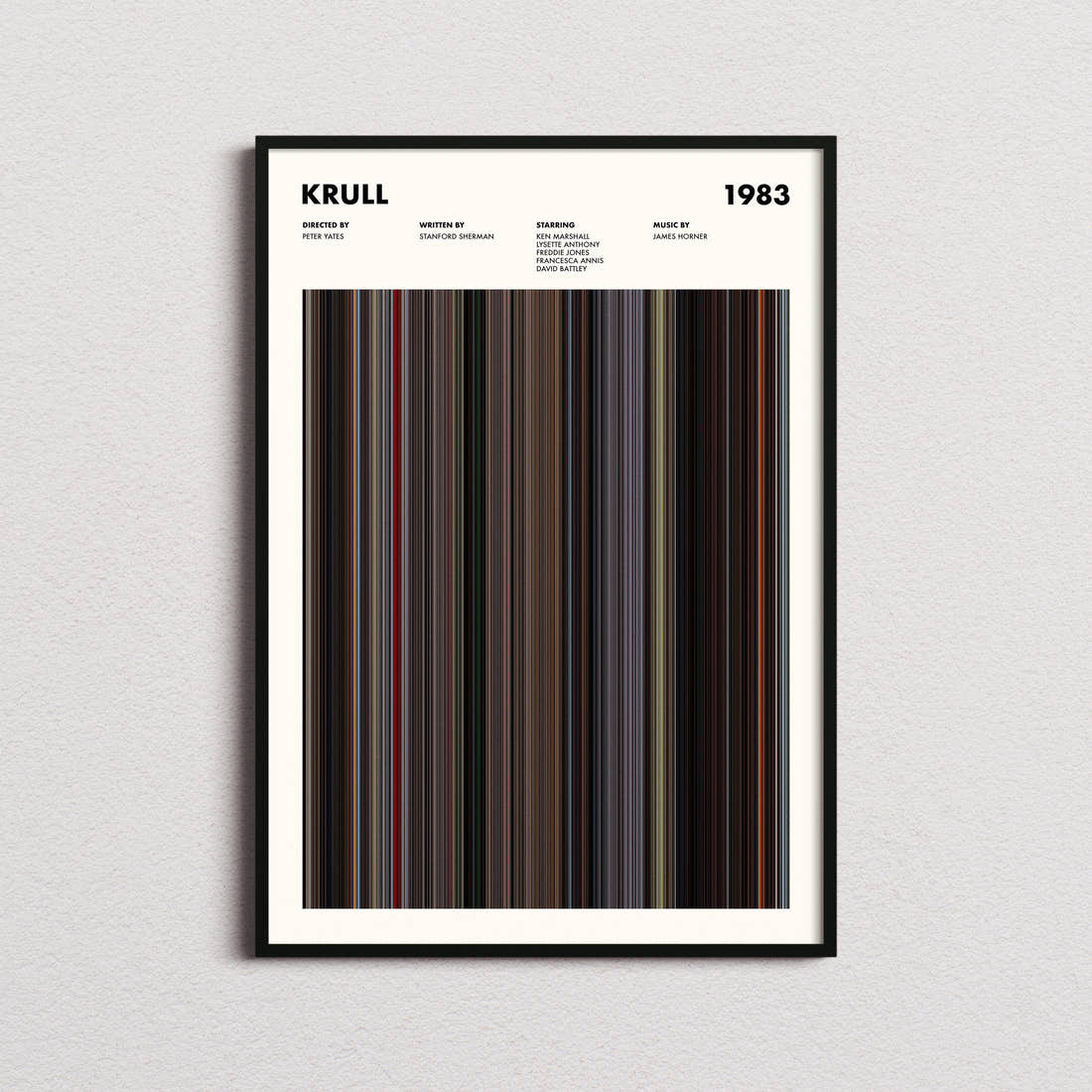 Krull Movie Barcode Poster