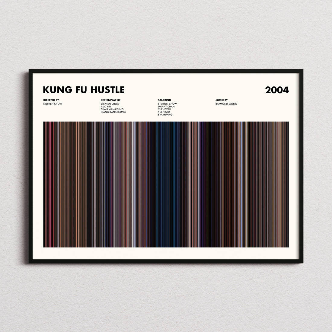 Kung Fu Hustle Movie Barcode Poster