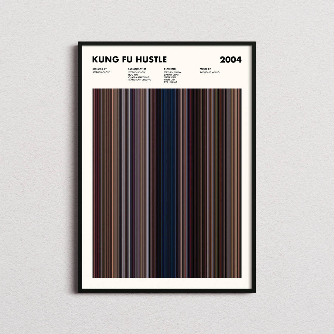 Kung Fu Hustle Movie Barcode Poster