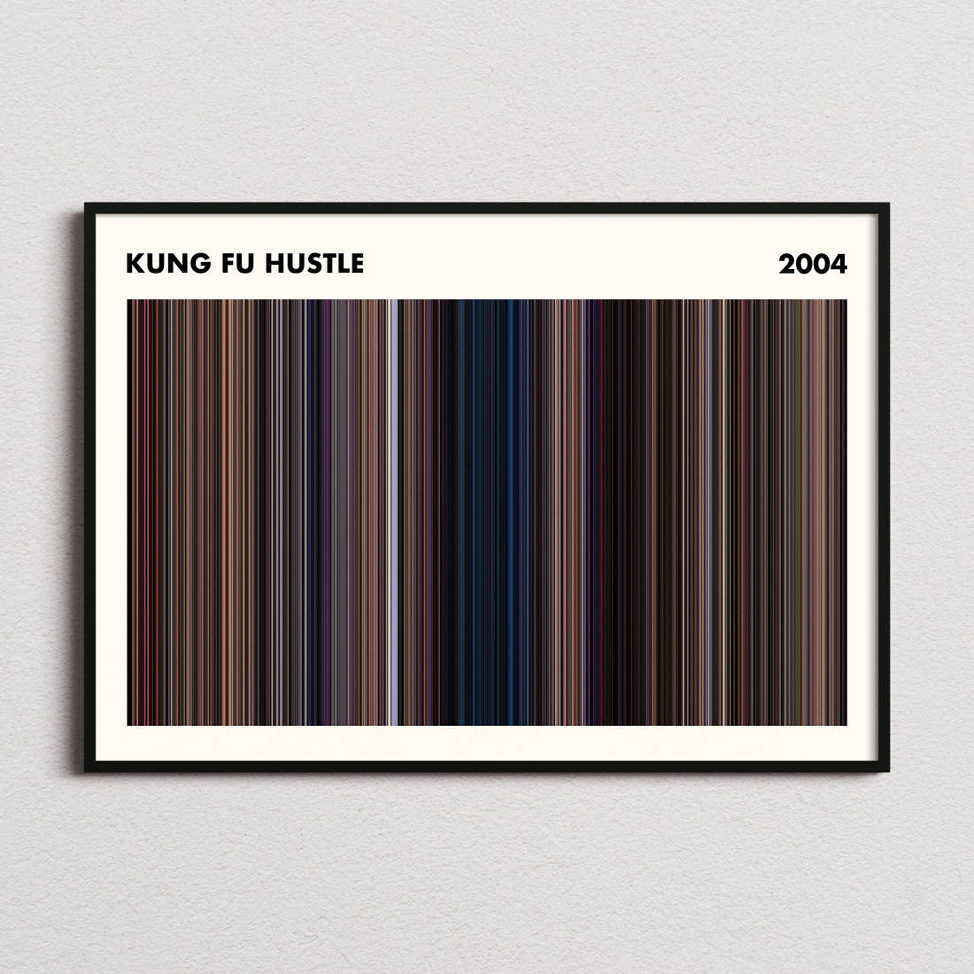 Kung Fu Hustle Movie Barcode Poster - Simplified