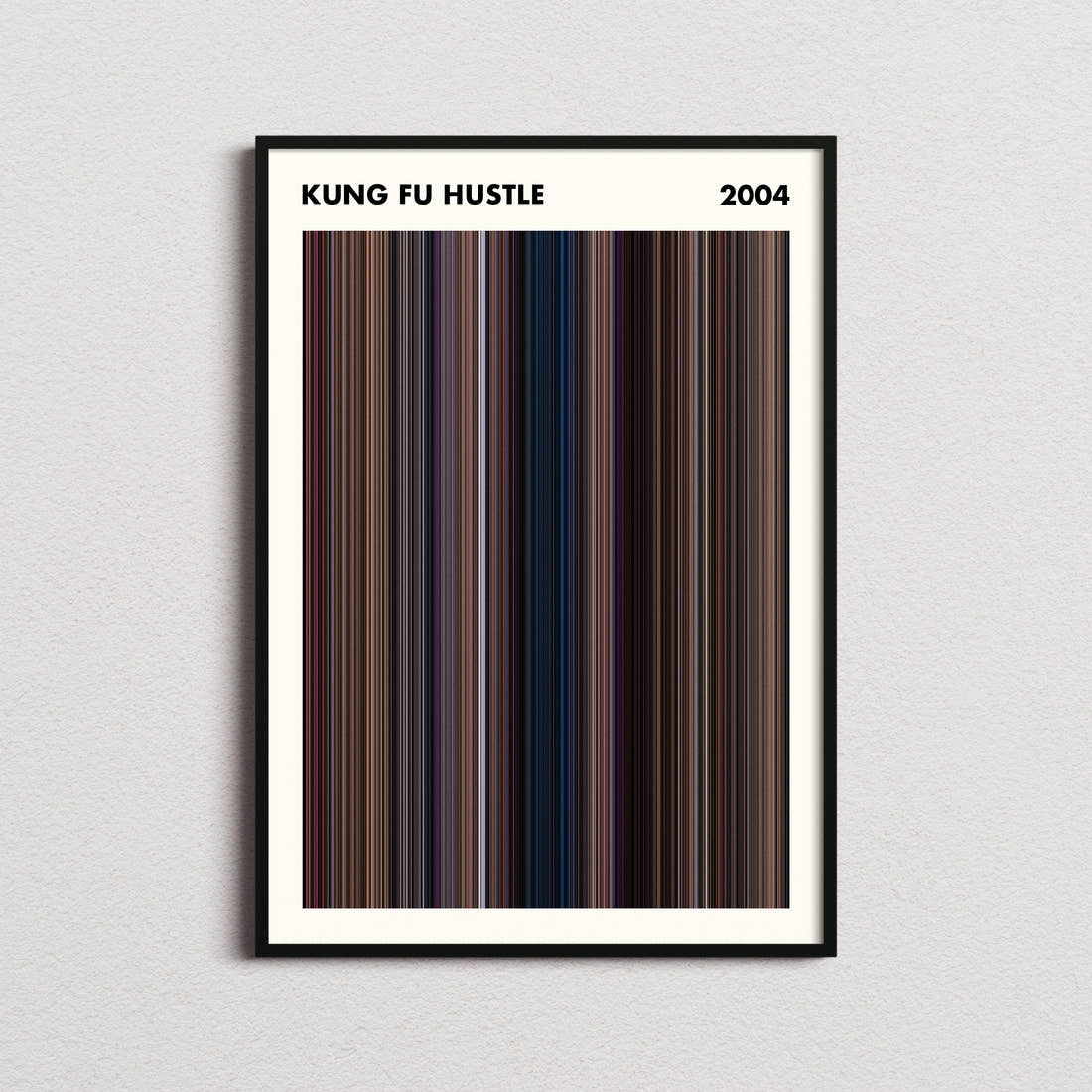 Kung Fu Hustle Movie Barcode Poster - Simplified