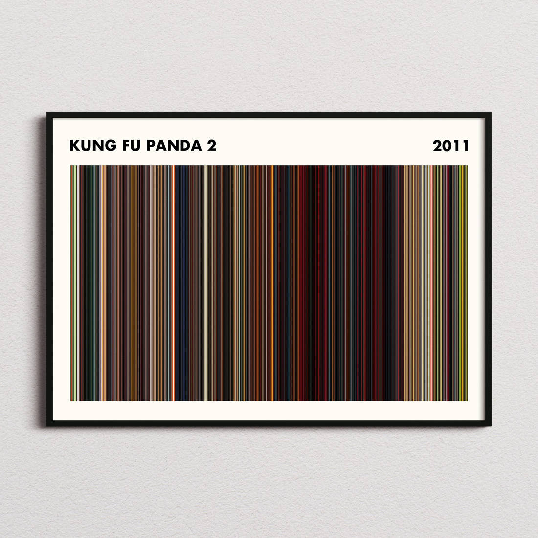 Kung Fu Panda 2 Movie Barcode Poster - Simplified