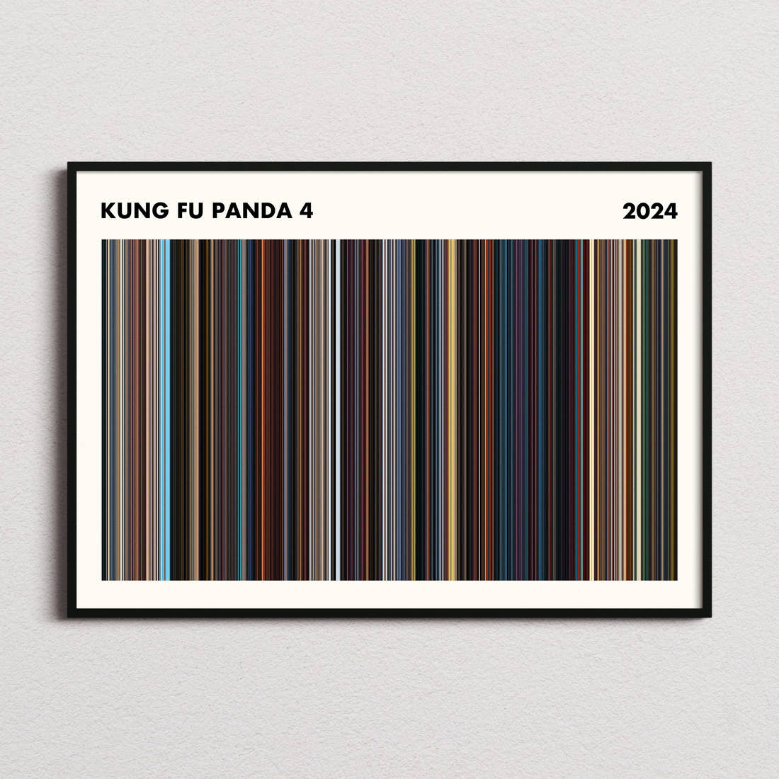 Kung Fu Panda 4 Movie Barcode Poster - Simplified
