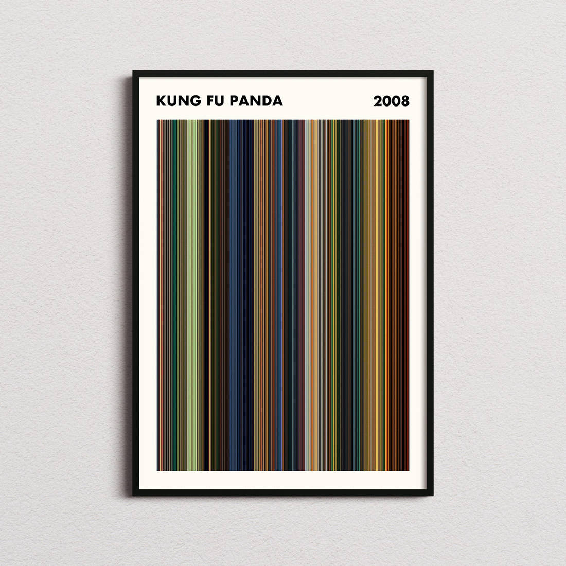Kung Fu Panda Movie Barcode Poster - Simplified