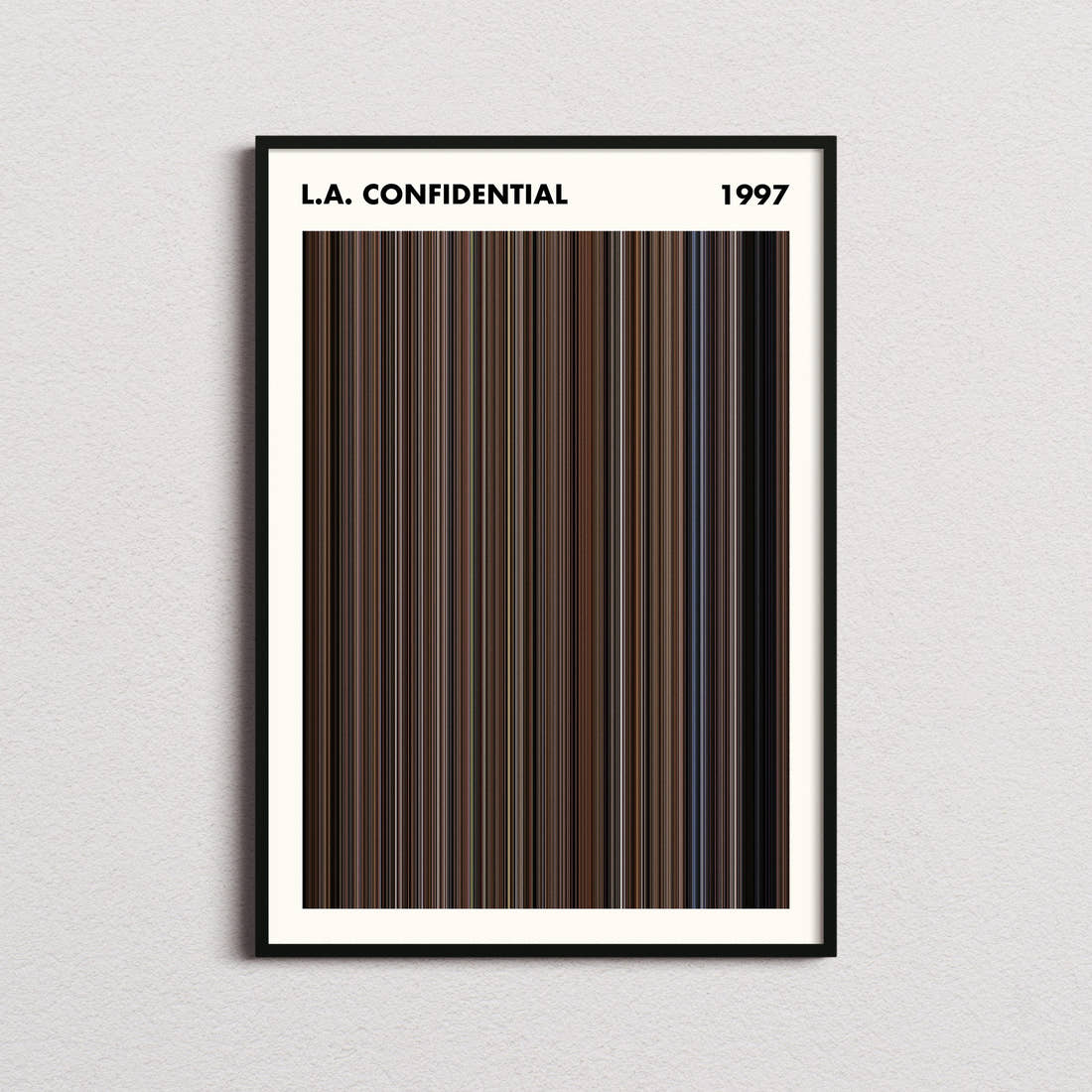 LA Confidential Movie Barcode Poster - Simplified