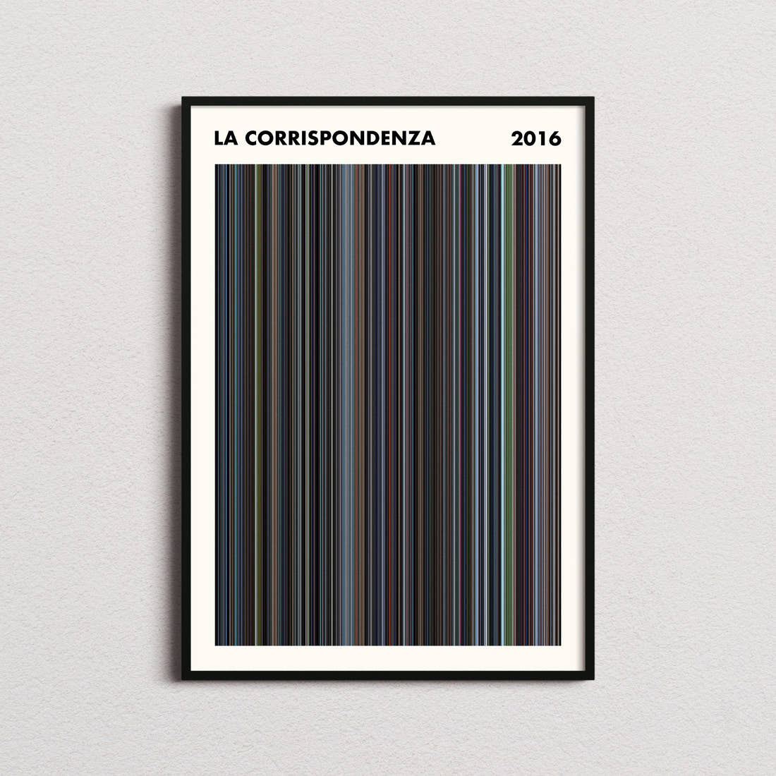 La Corrispondenza Movie Barcode Poster - Simplified