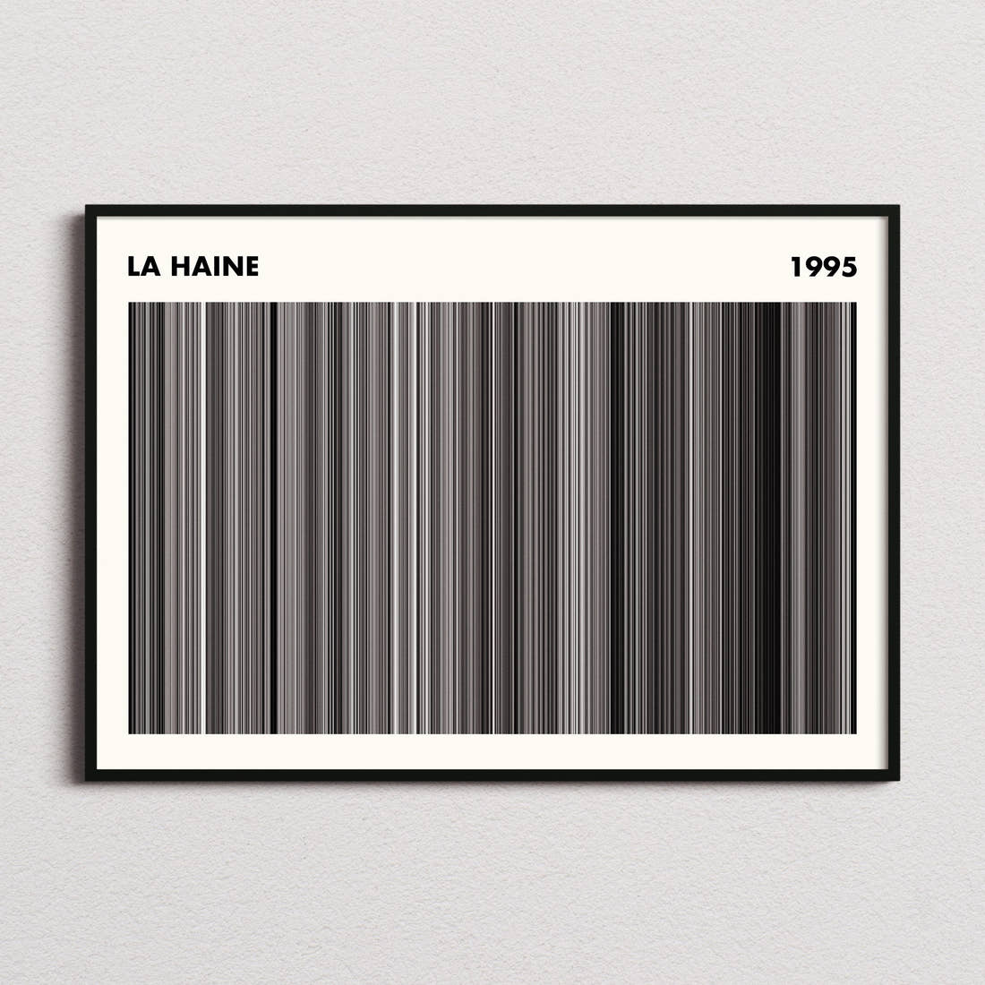 La Haine Movie Barcode Poster - Simplified