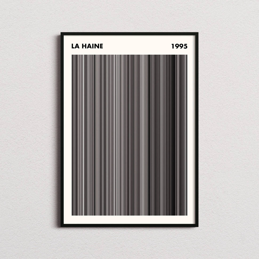 La Haine Movie Barcode Poster - Simplified