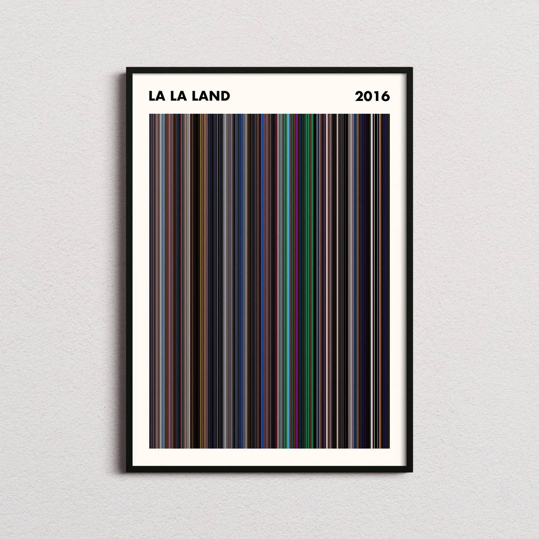La La Land Movie Barcode Poster - Simplified