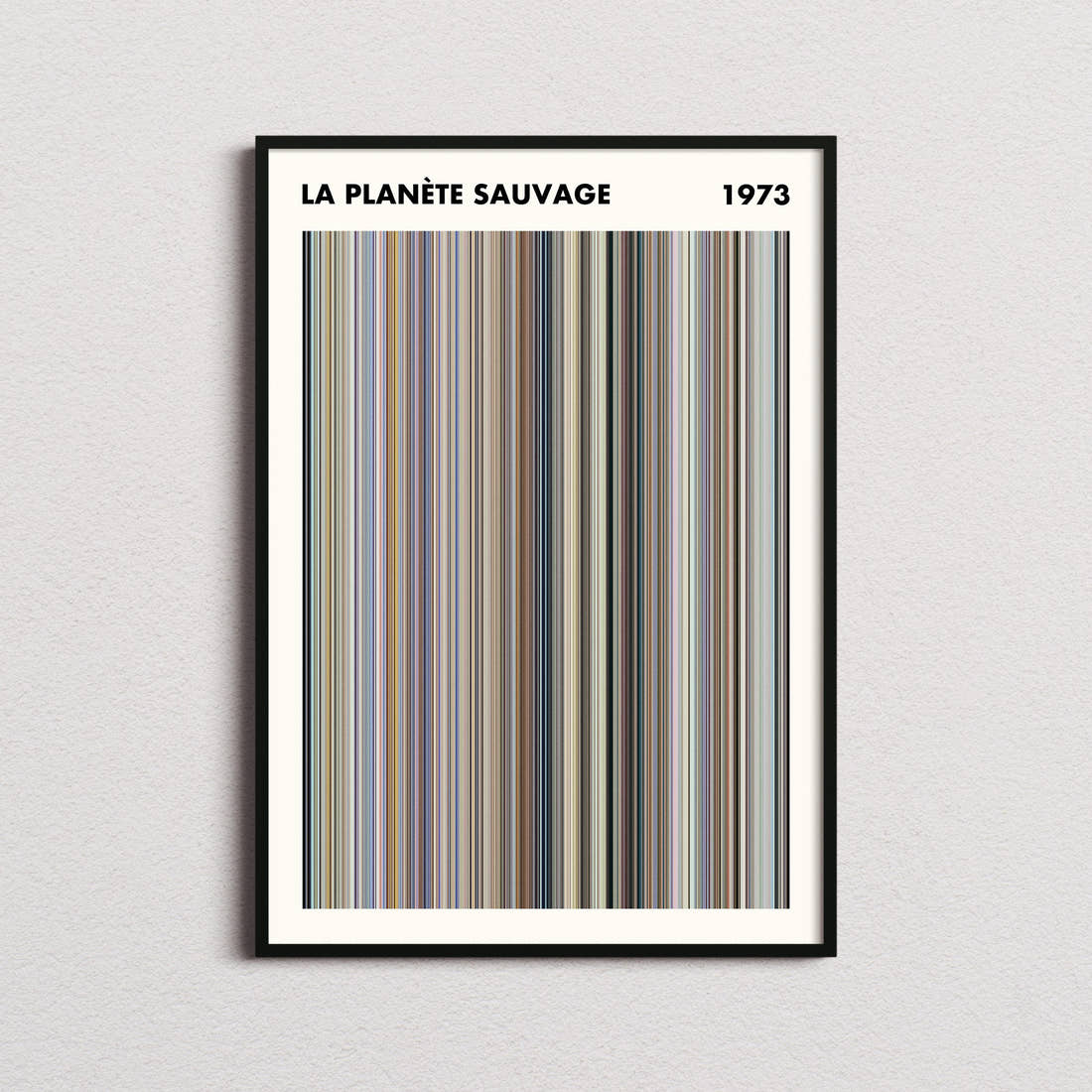 La Planète Sauvage Movie Barcode Poster - Simplified