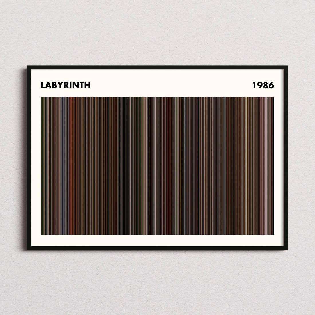 Labyrinth Movie Barcode Poster - Simplified