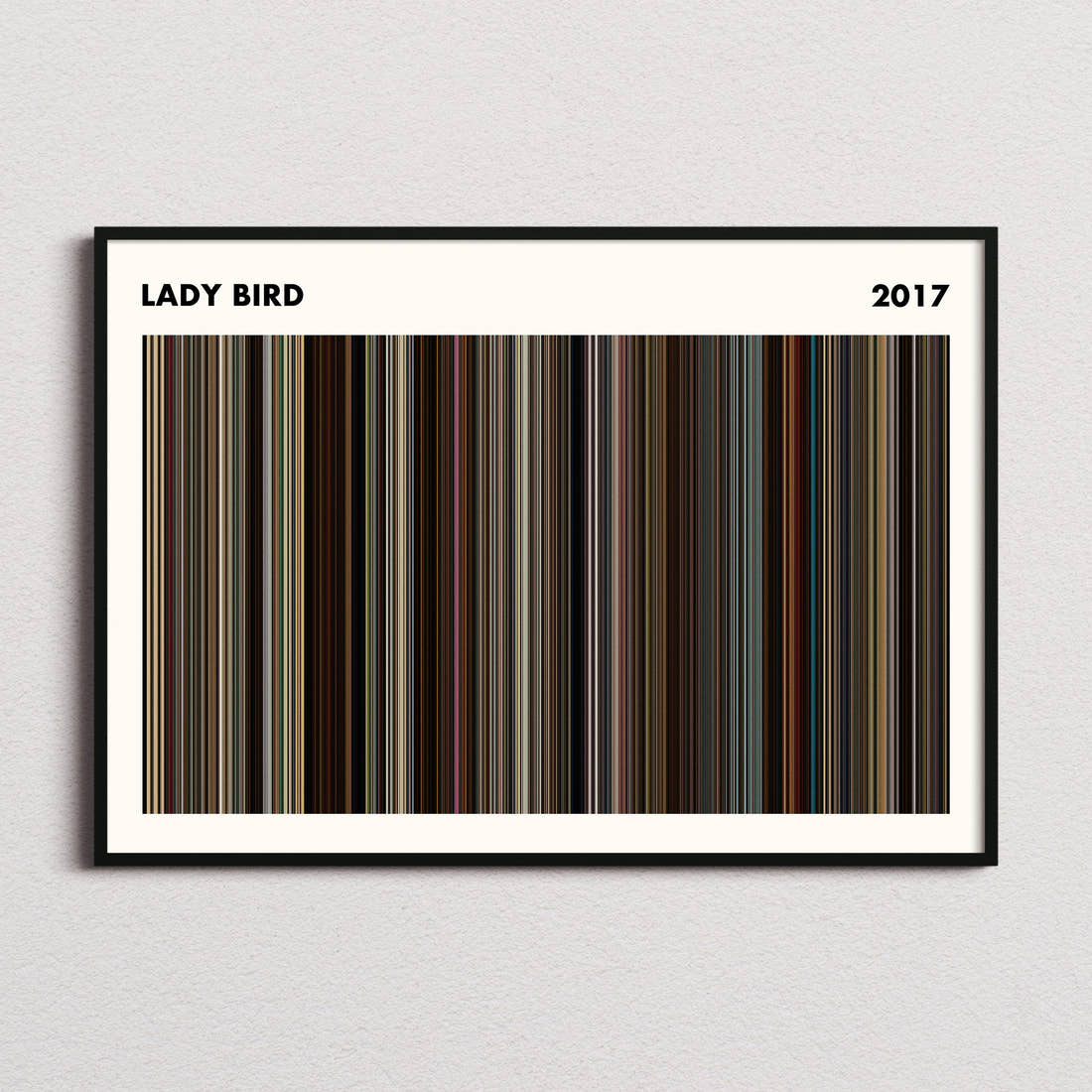 Lady Bird Movie Barcode Poster - Simplified