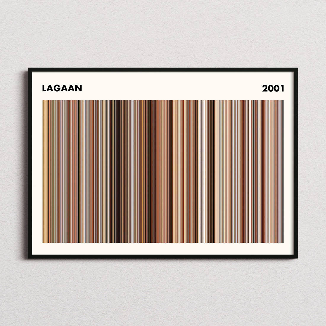 Lagaan Movie Barcode Poster - Simplified