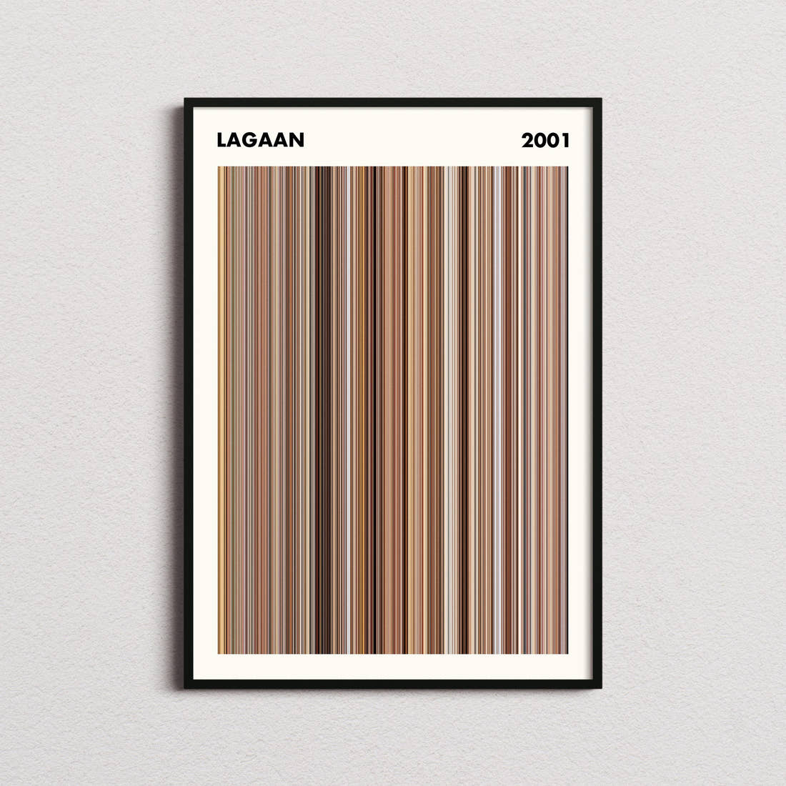 Lagaan Movie Barcode Poster - Simplified