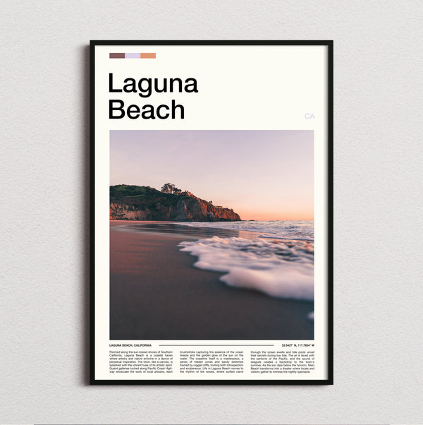 Laguna Beach - Surf At Dusk - Travel Print