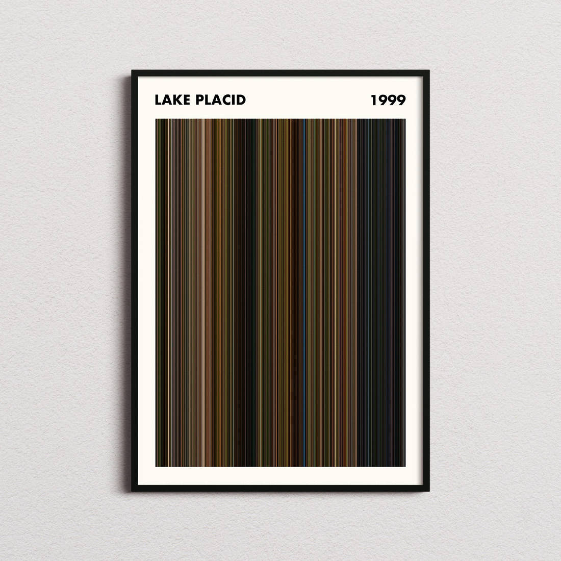 Lake Placid Movie Barcode Poster - Simplified
