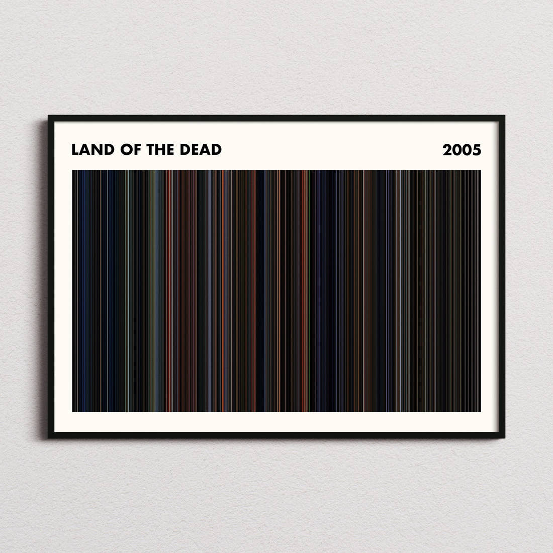 Land of the Dead Movie Barcode Poster - Simplified