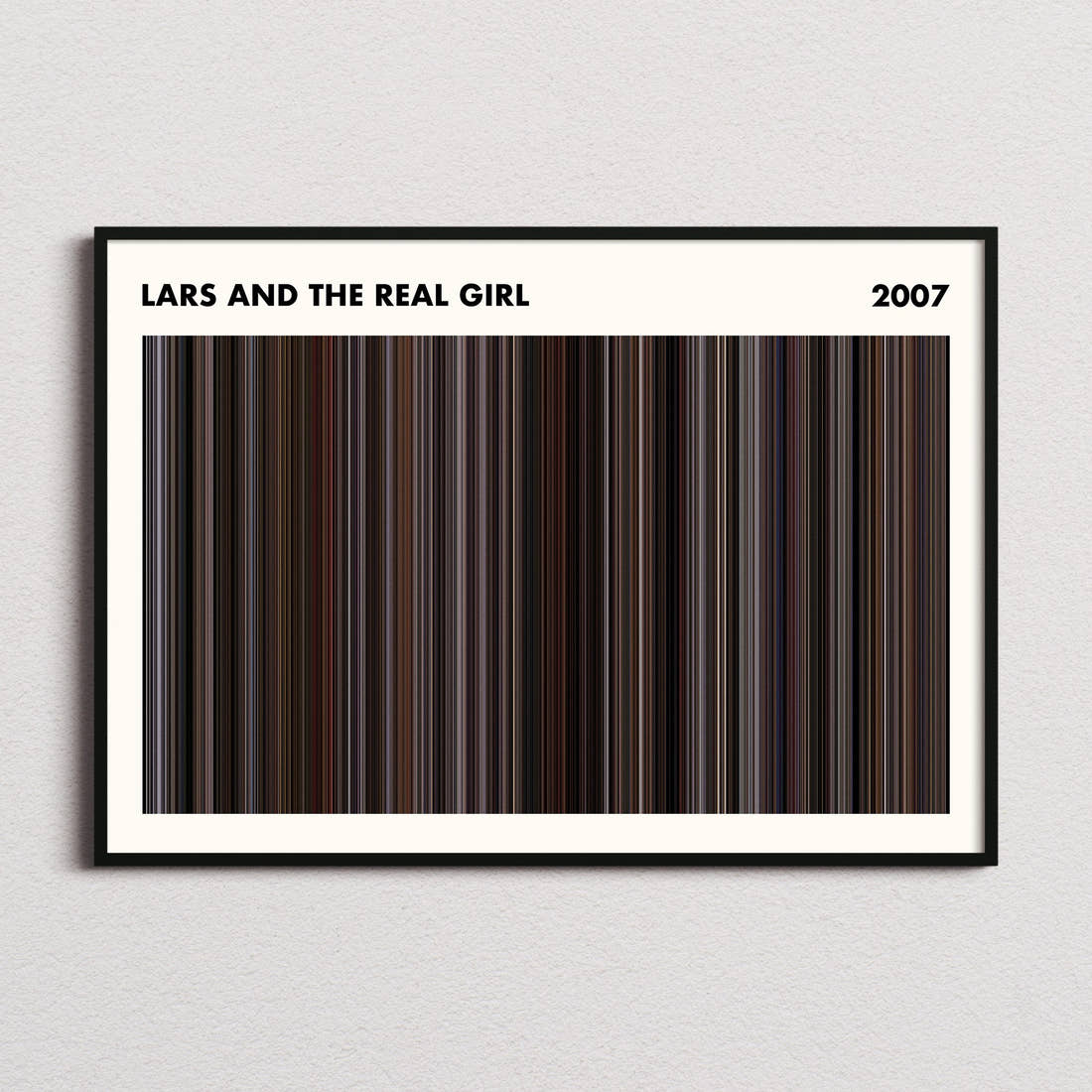 Lars and the Real Girl Movie Barcode Poster - Simplified