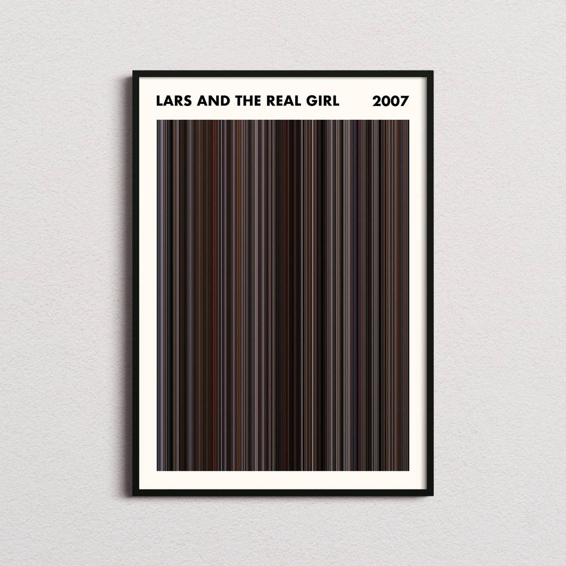 Lars and the Real Girl Movie Barcode Poster - Simplified