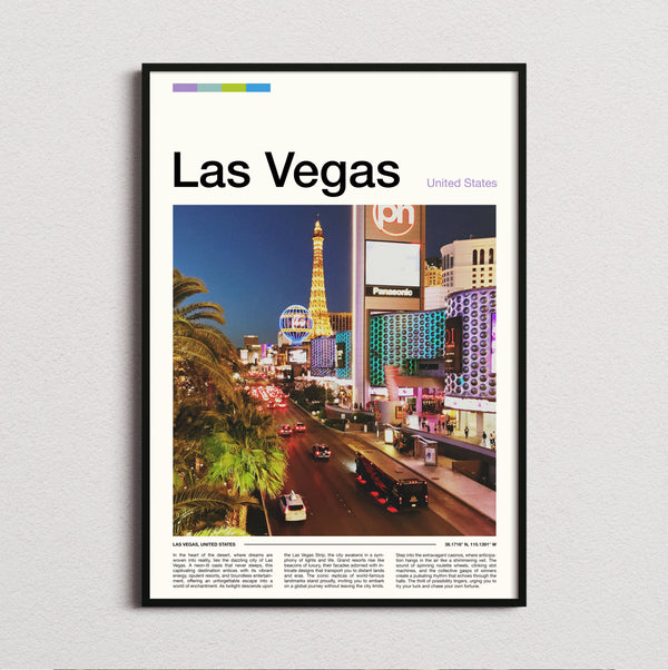 Las Vegas - The Strip At Night - Travel Print