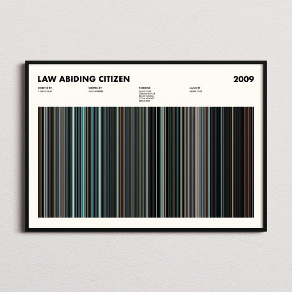 Law Abiding Citizen Movie Barcode Poster