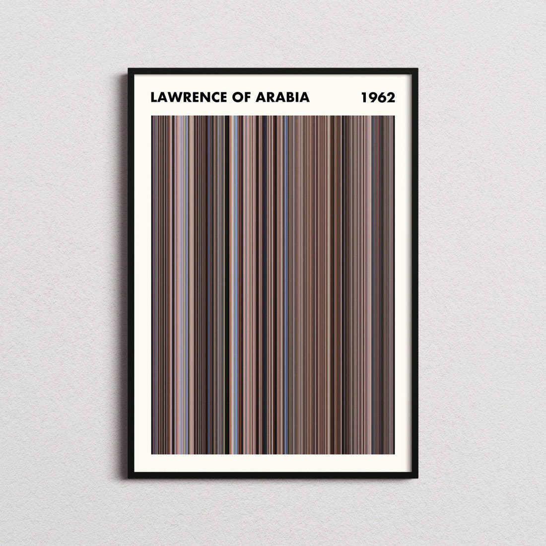 Lawrence of Arabia Movie Barcode Poster - Simplified