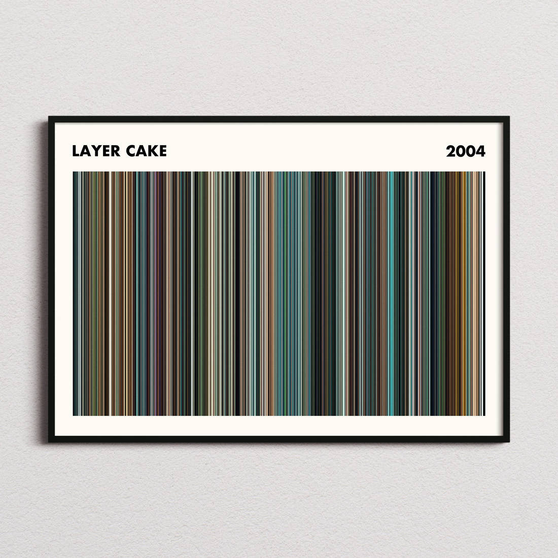 Layer Cake Movie Barcode Poster - Simplified