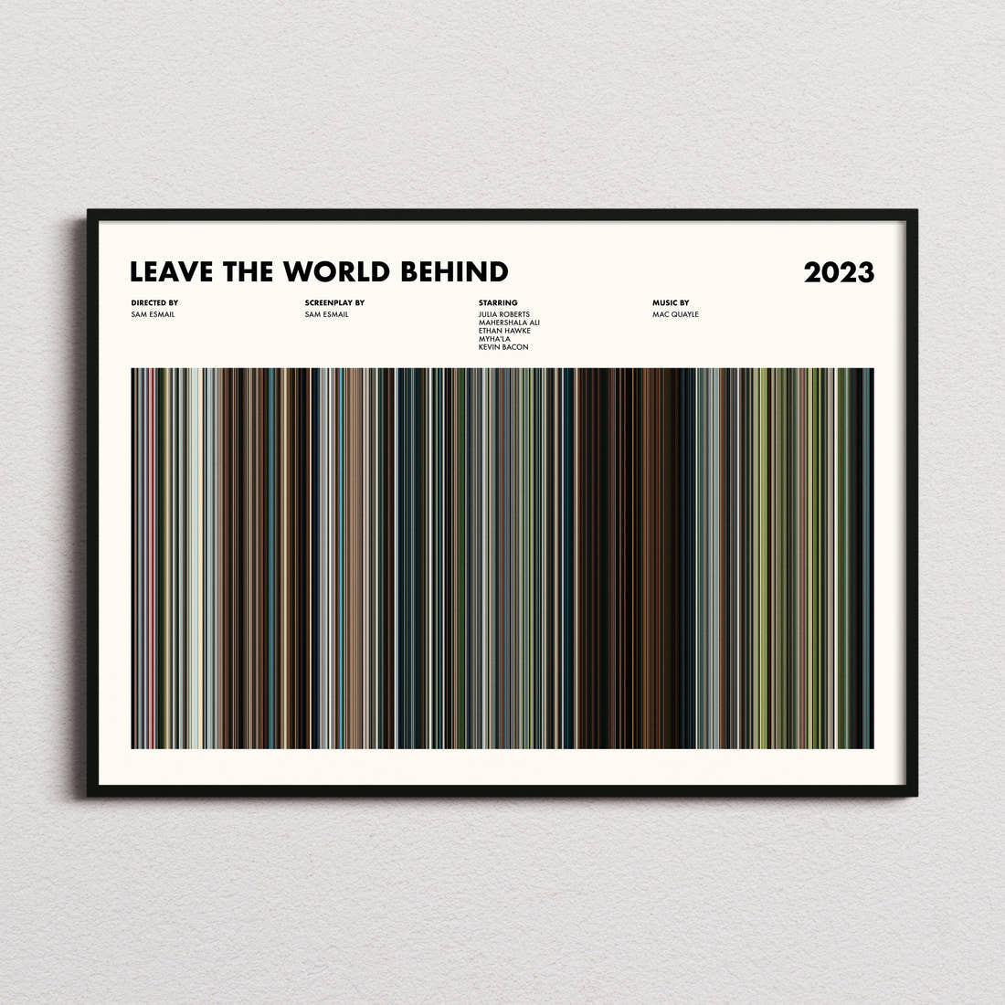 Leave the World Behind Movie Barcode Poster