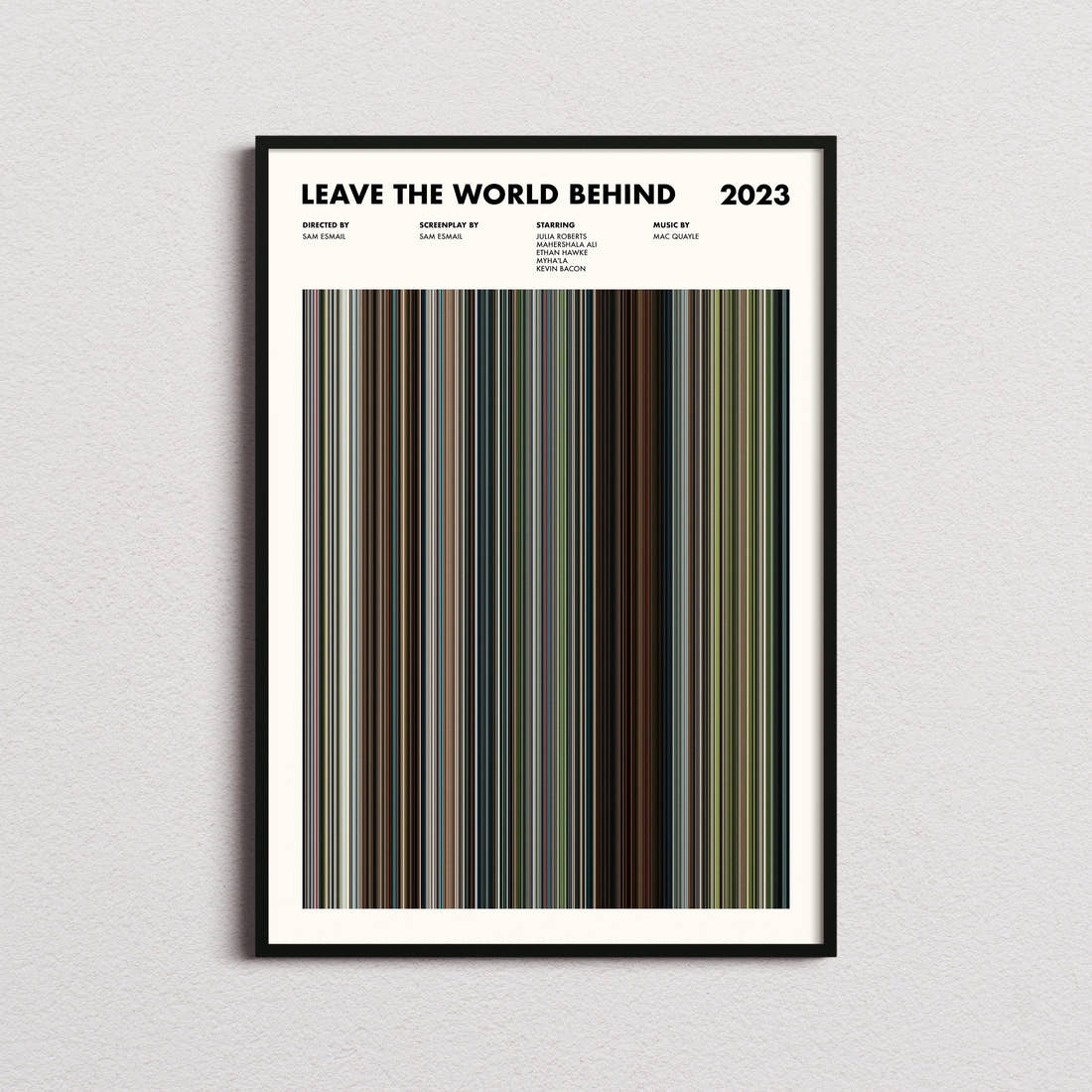 Leave the World Behind Movie Barcode Poster