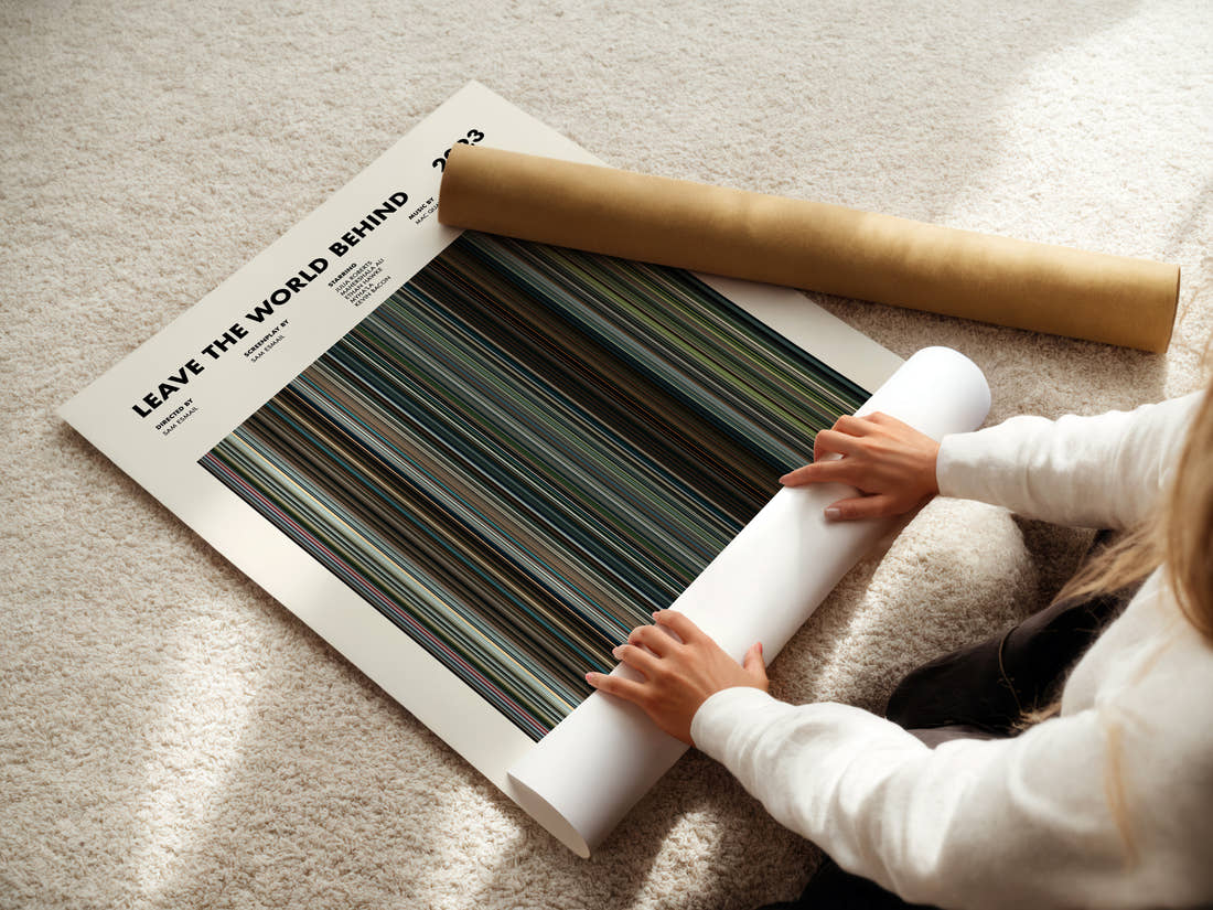 Leave the World Behind Movie Barcode Poster