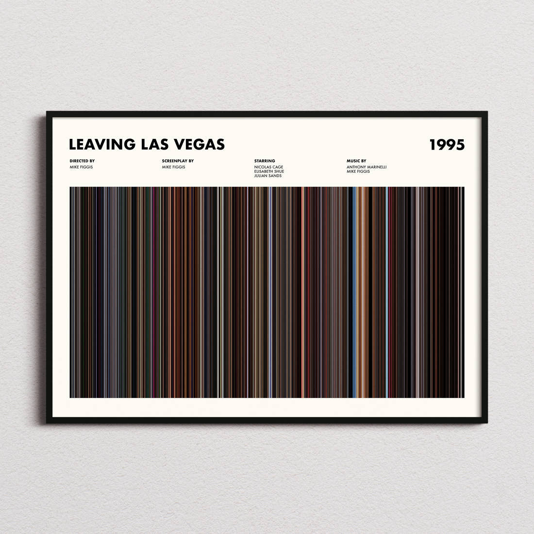 Leaving Las Vegas Movie Barcode Poster