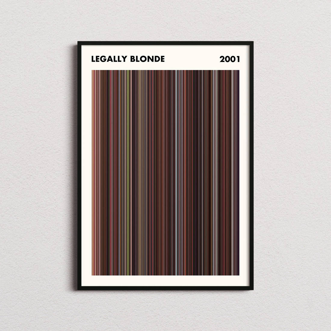 Legally Blonde Movie Barcode Poster - Simplified