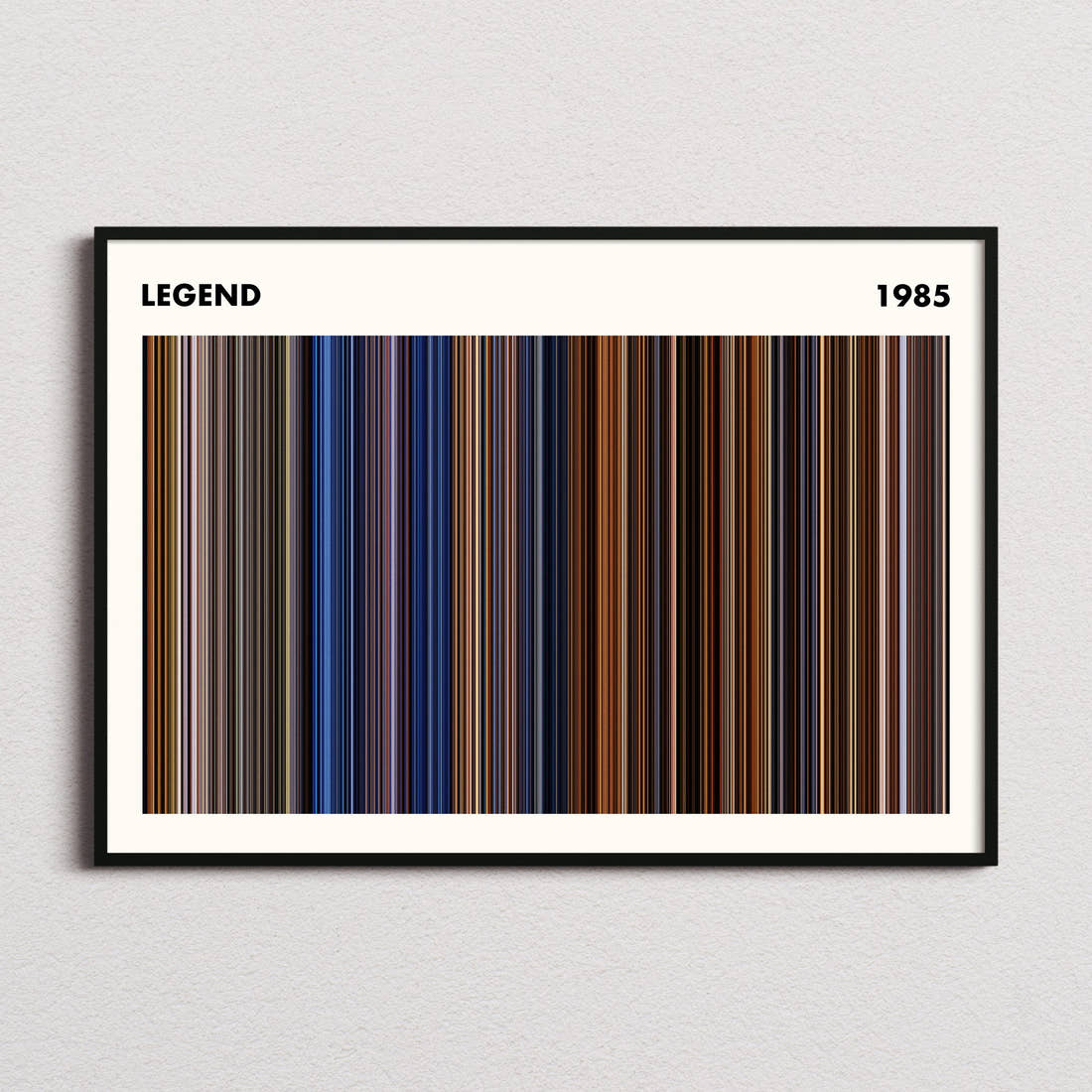 Legend 1985 Movie Barcode Poster - Simplified