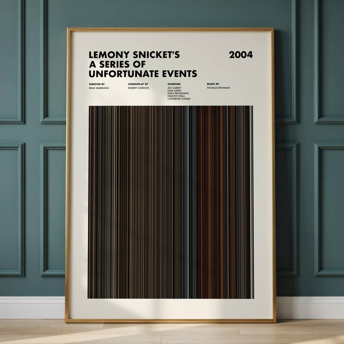 Lemony Snicket's A Series of Unfortunate Events Movie Barcode Poster