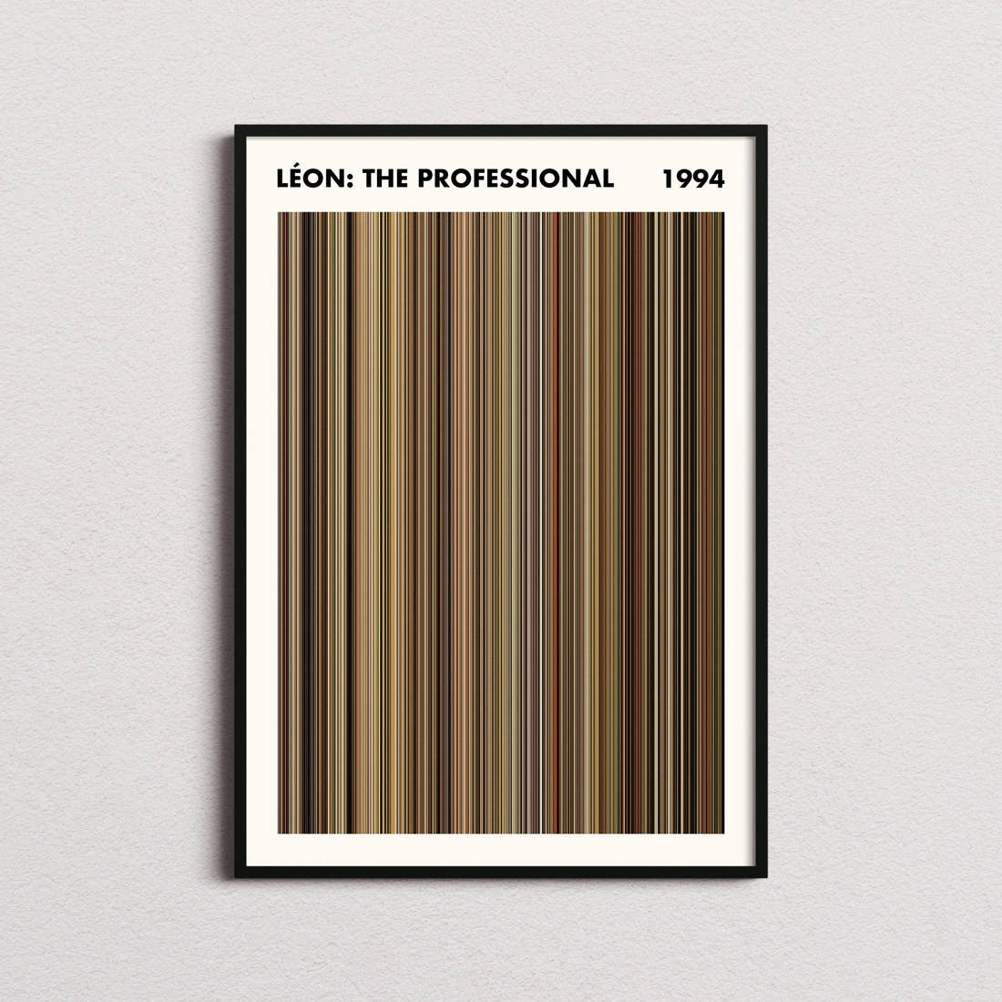 Léon: The Professional Movie Barcode Poster - Simplified