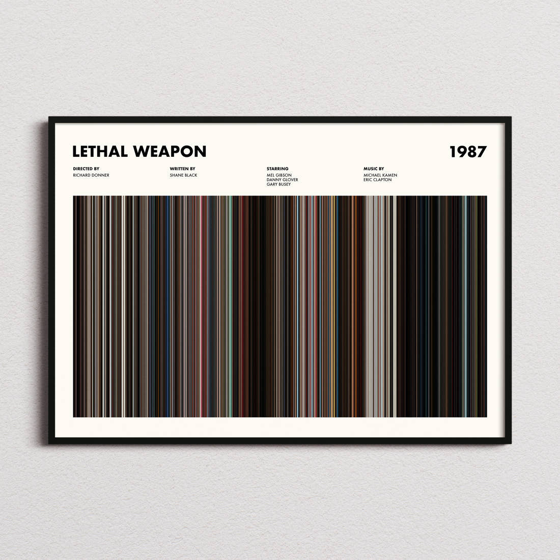 Lethal Weapon Movie Barcode Poster