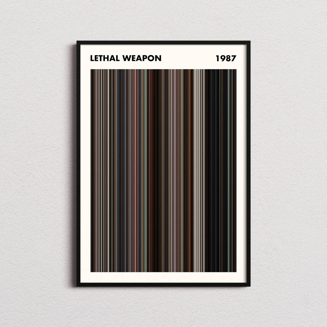 Lethal Weapon Movie Barcode Poster - Simplified