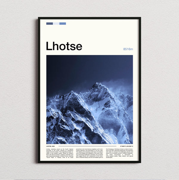 Lhotse - Snowy Mountain Face - Travel Print