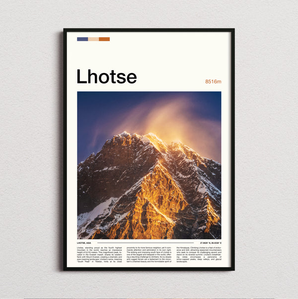 Lhotse - Snow Plume At Sunrise - Travel Print