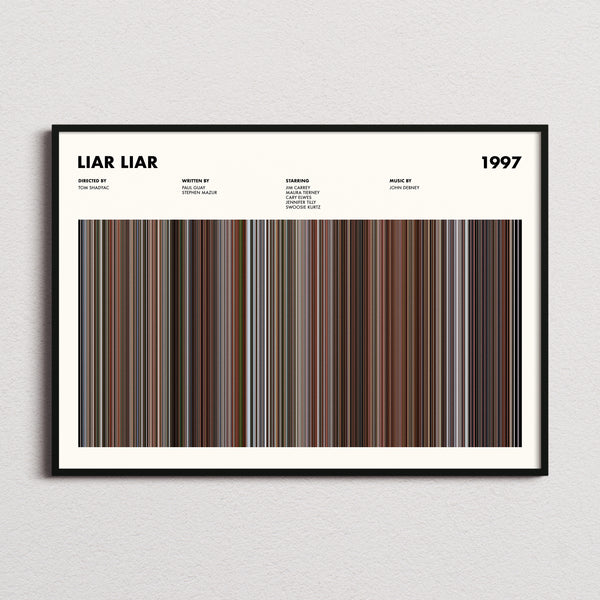 Liar Liar Movie Barcode Poster